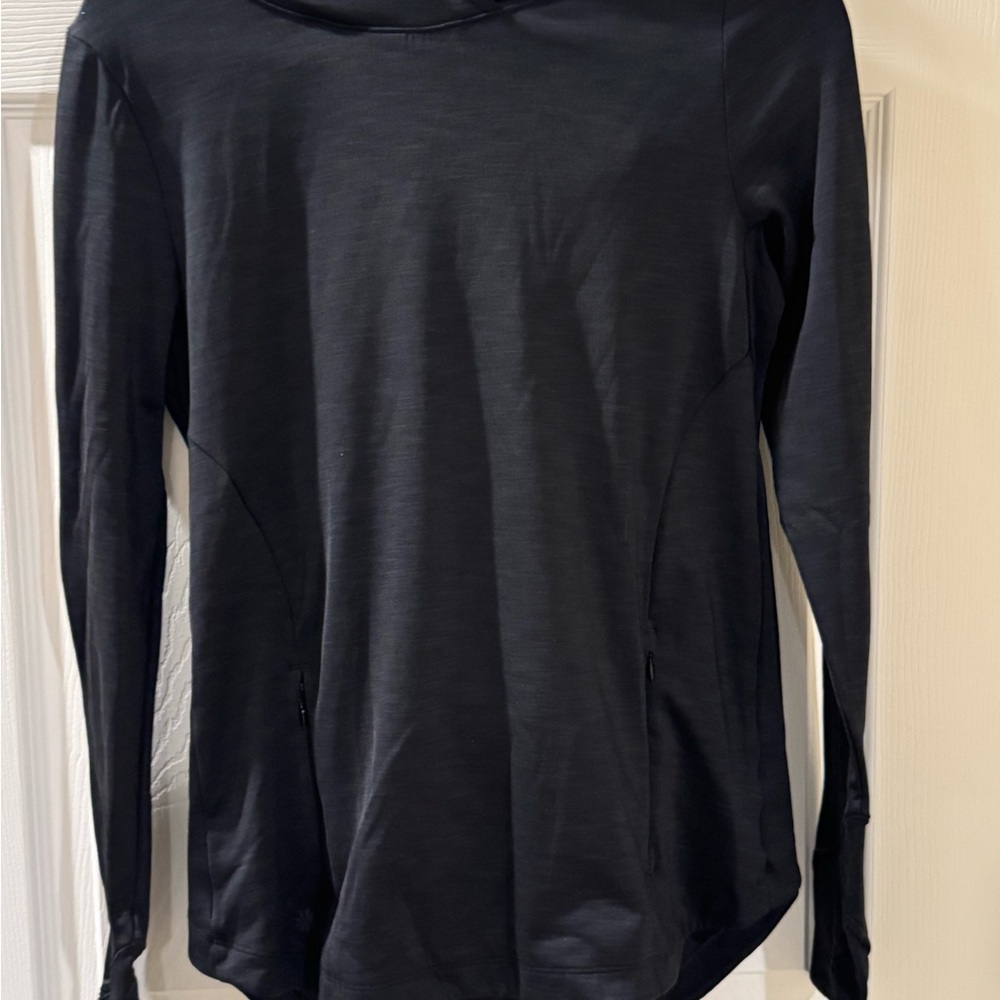 Athleta Black Cross Over Hoodie